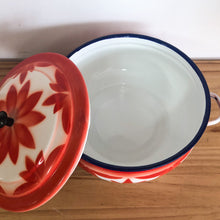 Vintage enamel lidded bowl