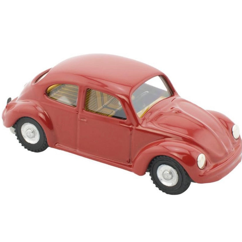 Tin toy red VW beetle
