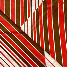 Pair of cotton brown/red stripe pillowcases #18