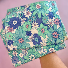 Pair of blue flower cotton pillowcases #6