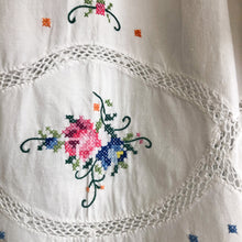 Handmade bespoke vintage embroidered dress Large