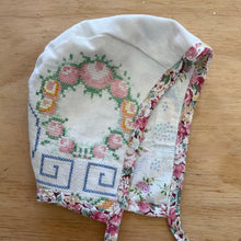 Handmade baby embroidered bonnet Size Small