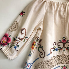 Handmade bespoke vintage embroidered top Large