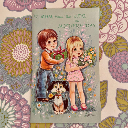 Vintage card #7 To MUM from the kids on MOTHERS DAY