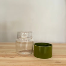Pyrex glass spice canister jar