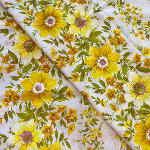 Pair of yellow vintage floral Sheridan pillowcases #13