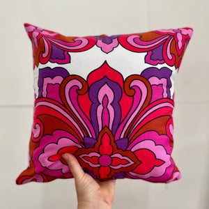 Retro pink and purple cushion cover #19