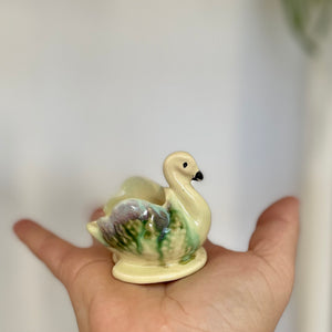 Tiny glazed swan