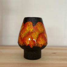 Retro orange/red glazed WG vase