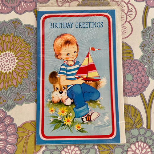Vintage card #28 BIRTHDAY GREETINGS