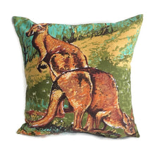 Kangaroo vintage tea towel cushion cover