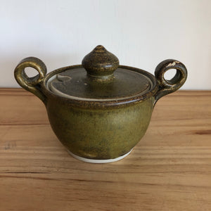 Pottery sugar bowl