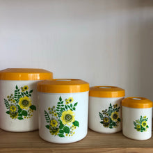 Sunshine yellow floral canister set