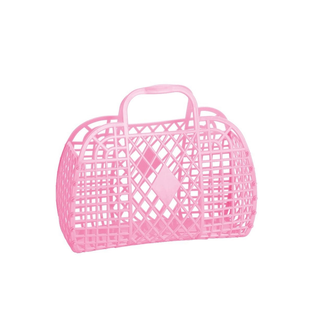 Sun Jellies retro basket MINI BUBBLEGUM PINK