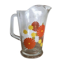 Retro floral glass jug