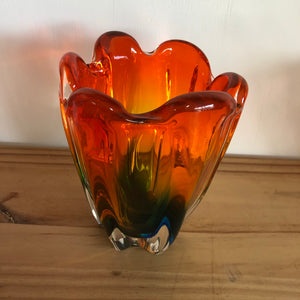 Vintage art glass vase