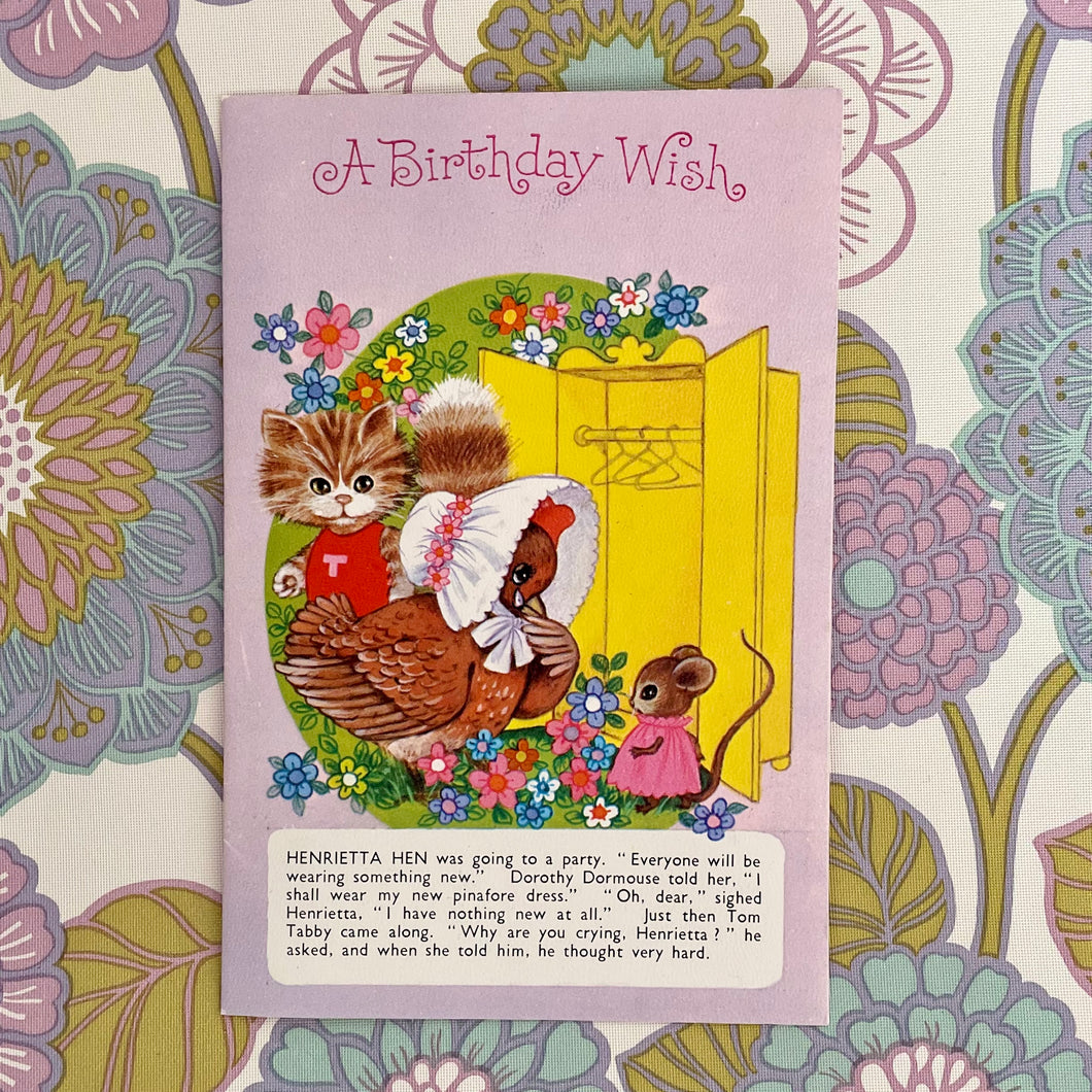 Vintage card #17 A Birthday Wish