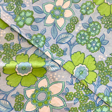 Pair of cotton vintage blue flower pillowcases #15
