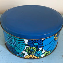 Willow retro blue floral cake tin