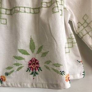 Handmade bespoke vintage embroidered top Large