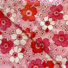 Pair of pink retro flower cotton pillowcases #9