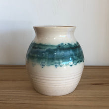 Pottery vase teal