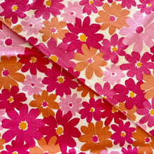 Pair of pink flower cotton pillowcases #1